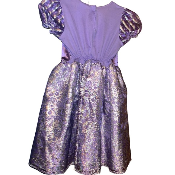 Girls Disney princess Rapunzel purple iridescent costume dress up dress 4-6X - Picture 4 of 5